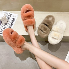 Fuzzy Slippers Women House Shoes Fluffy Bedroom Slippers - Trending Tina