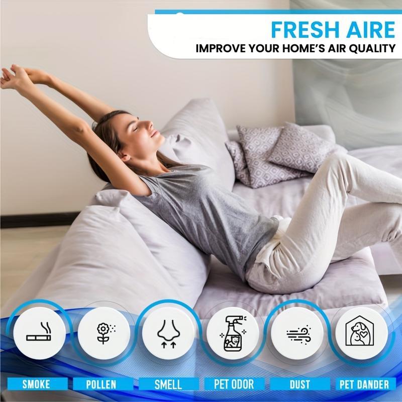 Air Purifier & Essential Oil Diffuser – LED Night Light for Home & Office