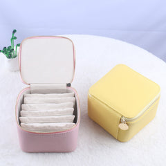 Leather Jewelry Box Earrings Ornament Storage And Carrying - Trending Tina