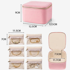 Leather Jewelry Box Earrings Ornament Storage And Carrying - Trending Tina