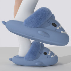 Winter Shark Slippers Detachable Warm Fuzzy Slippers Bedroom House Shoes Women - Trending Tina