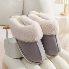 Winter Warm Plush Home Slippers Indoor Fur Slippers Women Soft Lined Cotton Shoes Comfy Non-Slip Bedroom Fuzzy House Shoes Women Couple - Trending Tina