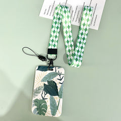 Green Plant Series Simple Fashion Lanyard Card Cover - Trending Tina