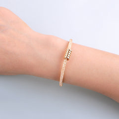 Fashion Alloy Hollow Geometric Bangle Bracelet Women - Trending Tina