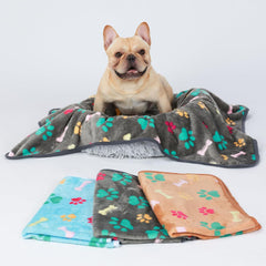 Pet Blanket Dog Cat Pad Warm Blanket Confetti Bone Dog's Paw Blanket - Trending Tina