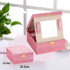 Multifunctional Jewelry Storage Box PU Leather - Trending Tina