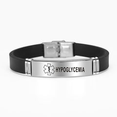 Medical Alert Diabetic Disease Stainless Steel ID Bracelet Bangle