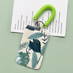 Green Plant Series Simple Fashion Lanyard Card Cover - Trending Tina