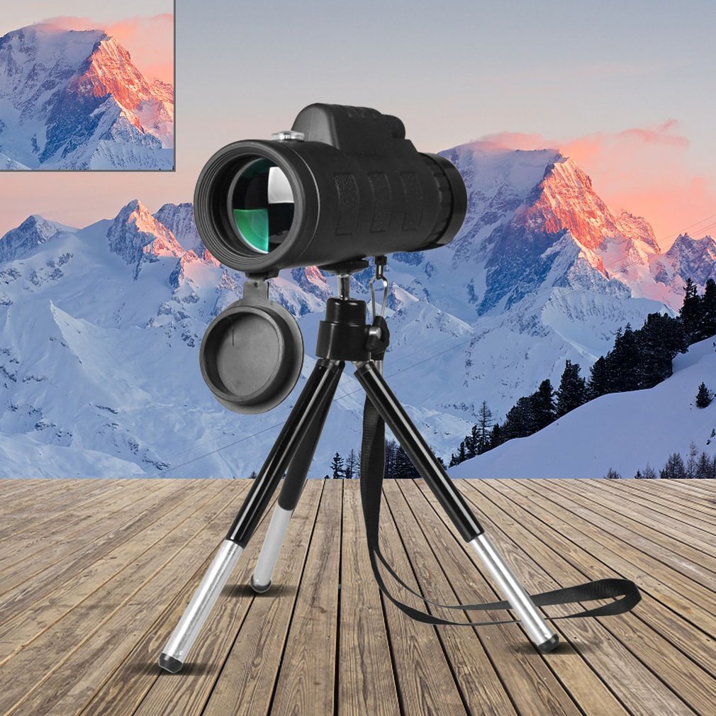 Compatible with Apple, Monocular Telescope Zoom Scope with Compass Phone Clip Tripod - Trending Tina