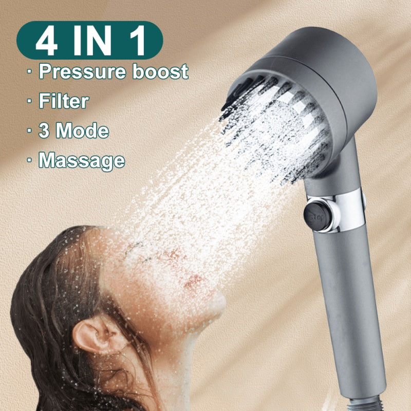 3 Modes Shower Head High Pressure Showerhead Portable Filter Rainfall Faucet Tap Bathroom Bath Home Innovative Accessories - Trending Tina