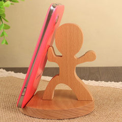 Creative  Mobile Phone Toma Back With Coin Beech Wood Lazy Phone Holder Custom Lettering - Trending Tina