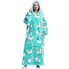 Fleece Hooded Wearable Blanket Sweatshirt - Trending Tina