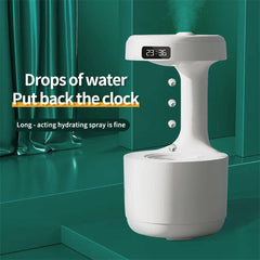 Bedroom Anti-Gravity Humidifier With Clock Water Drop Backflow Aroma Diffuser Large Capacity Office Bedroom Mute Heavy Fog Household Sprayer - Trending Tina