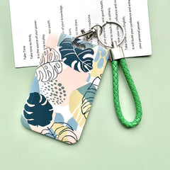 Green Plant Series Simple Fashion Lanyard Card Cover - Trending Tina