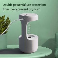 Bedroom Anti-Gravity Humidifier With Clock Water Drop Backflow Aroma Diffuser Large Capacity Office Bedroom Mute Heavy Fog Household Sprayer - Trending Tina