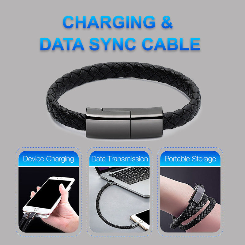 New Bracelet Charger USB Charging Cable Data Charging Cord For IPhone14 13 Max USB C Cable For Phone Micro Cable - Trending Tina