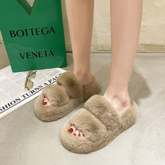 Fuzzy Slippers Women House Shoes Fluffy Bedroom Slippers - Trending Tina