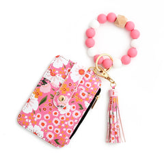 Women's Floral Print Leather Card Bag - Trending Tina