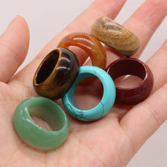 Natural Semi-precious Stone Colorful High-end Elegant Ring