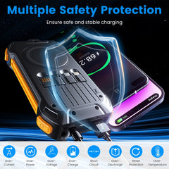 Solar Power Bank 49,800mAh – Wireless, Fast Charge & Flashlight