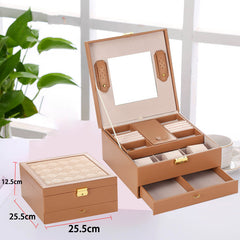 Multifunctional Jewelry Storage Box PU Leather - Trending Tina