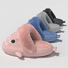 Winter Shark Slippers Detachable Warm Fuzzy Slippers Bedroom House Shoes Women - Trending Tina