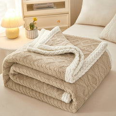 Blanket Double Thickened Warm Coral Fleece Sofa Blanket - Trending Tina