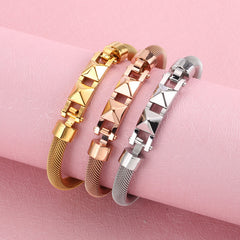 Stainless Steel Bracelet Fashion Trend Geometric Bangle